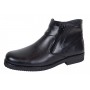 Ghete barbatesti negre din piele naturala cu doua fermoare Rusay Office GKR35N